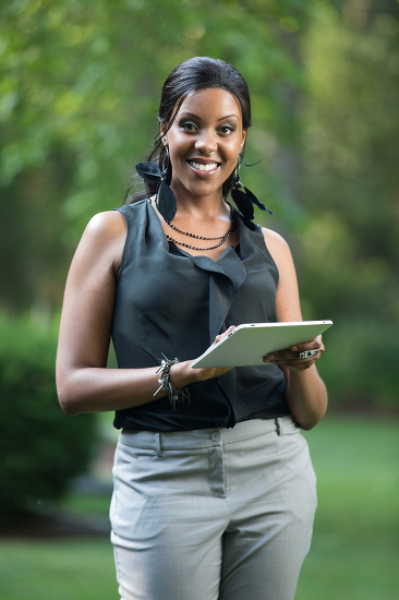 cypherMUSE Woman Using an iPad